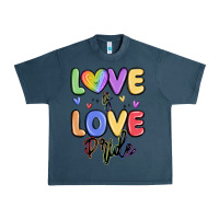 Midnight Navy love is love pride Urban Heavy Tee - MaliasSmallBusiness