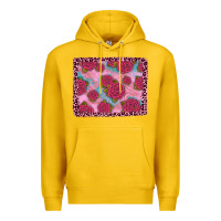 Lemon pink rose leopard background Premium Hoodie - JahusDesignShop