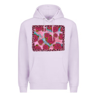 Lilac pink rose leopard background Premium Hoodie - JahusDesignShop