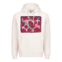 Pale Pink pink rose leopard background Premium Hoodie - JahusDesignShop