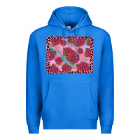 True Royal pink rose leopard background Premium Hoodie - JahusDesignShop