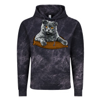 Cloud Black Scottish Fold Vintage Hoodie - LillyAllenDesigns