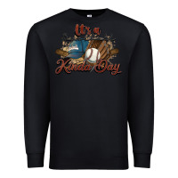 Black It's a Baseball kinda day Premium Sweatshirt - HowdyJamesFarm