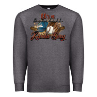 Charcoal Heather It's a Baseball kinda day Premium Sweatshirt - HowdyJamesFarm