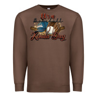 Chestnut It's a Baseball kinda day Premium Sweatshirt - HowdyJamesFarm