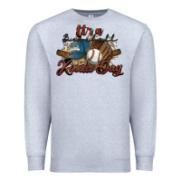 Heather Grey It's a Baseball kinda day Premium Sweatshirt - HowdyJamesFarm