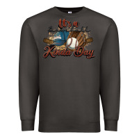 Smoke It's a Baseball kinda day Premium Sweatshirt - HowdyJamesFarm