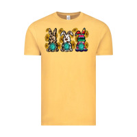 Vintage Mustard western bunny Vintage Tee - MaliasSmallBusiness