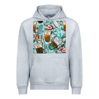 Heather Grey dentist coffee cups toothpaste and teeth with cowhide seamless pattern Urban Hoodie - BundleAndBundleShop