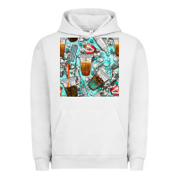 Pigment Lunar Rock dentist coffee cups toothpaste and teeth with cowhide seamless pattern Urban Hoodie - BundleAndBundleShop