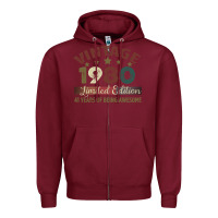 Burgundy Vintage 1980 Limited Edition 41 Years Of Being Awesome Zipper Hoodie - Bettercallsaul