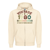 Sandshell Vintage 1980 Limited Edition 41 Years Of Being Awesome Zipper Hoodie - Bettercallsaul