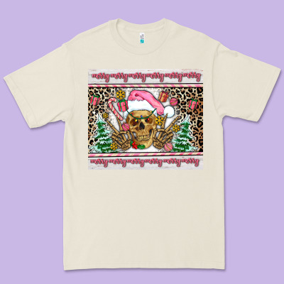Pink Skeleton  Christmas Premium Tee Designed By Adodesignshop