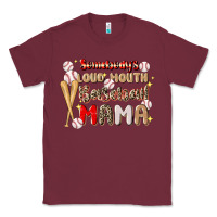 Burgundy somebody's loud mouth baseball Classic Tee - JahusDesignShop