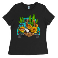 Black western truck Horseshoe Ladies Tee - HRA Design Shop