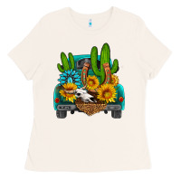 Bone western truck Horseshoe Ladies Tee - HRA Design Shop
