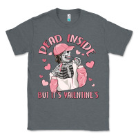 Charcoal Heather dead inside but it's valentine's Classic Tee - MaliasSmallBusiness
