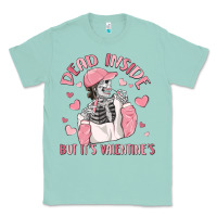 Seafoam dead inside but it's valentine's Classic Tee - MaliasSmallBusiness