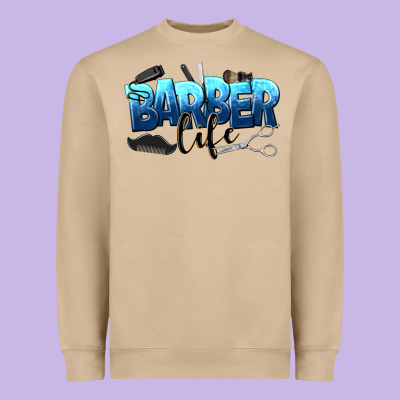 Barber Life Heavyweight Sweatshirt Designed By Nancycooperartshop