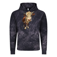Cloud Black Hereford Heifer Vintage Hoodie - LillyAllenDesigns