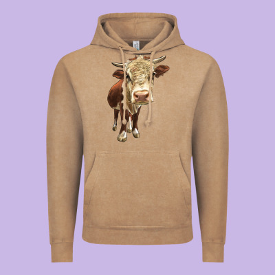 Hereford Heifer Vintage Hoodie Designed By Lillyallendesigns