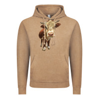 Vintage Coffee Hereford Heifer Vintage Hoodie - LillyAllenDesigns