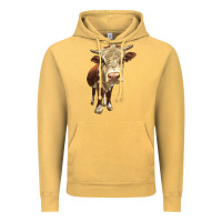 Vintage Mustard Hereford Heifer Vintage Hoodie - LillyAllenDesigns