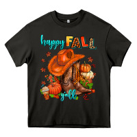 Asphalt happy fall y'all  cowgirl Heavy Core Tee - AdoDesignShop