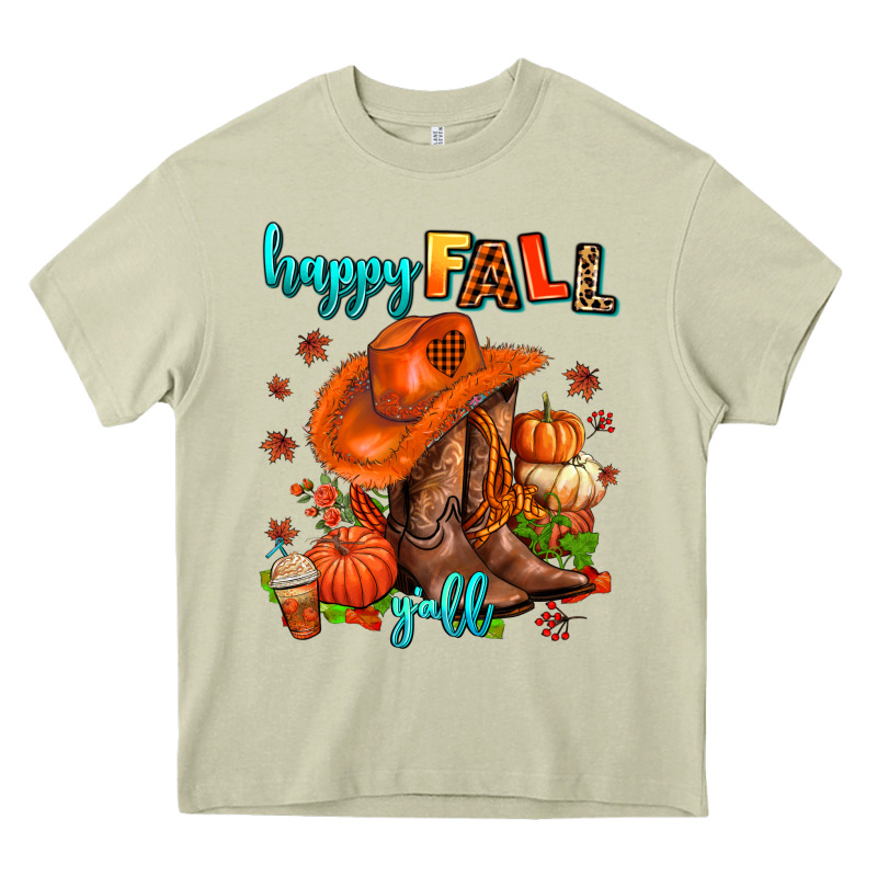 Happy Fall Y'all  Cowgirl Heavy Core Tee by AdoDesignShop | Teevron