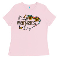 Bubblegum Pink happy mother's day Ladies Tee - CowhideDigitalArt