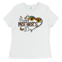 White happy mother's day Ladies Tee - CowhideDigitalArt