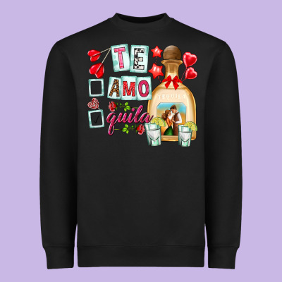 Te Amo Te Quila Heavyweight Sweatshirt Designed By Nancycooperartshop