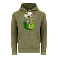 Vintage Olive Charolais Heifer Vintage Hoodie - LillyAllenDesigns