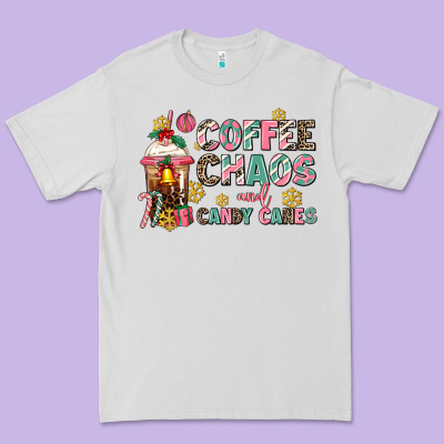 Coffee Chaos And Candy Canes Premium Tee Designed By Adodesignshop