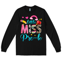 Black little miss pre k Long Sleeve Tee - NancyCooperArtShop