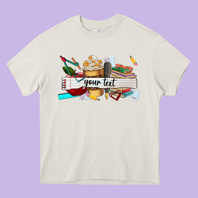 Costomized Teachers Name Heavy Core Tee Designed By Adodesignshop