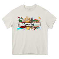 Cream costomized teachers name Heavy Core Tee - AdoDesignShop
