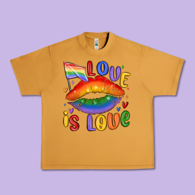 Love Is Love Lips Urban Heavy Tee Designed By Maliassmallbusiness