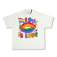 Pistachio love is love lips Urban Heavy Tee - MaliasSmallBusiness