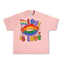 Salmon love is love lips Urban Heavy Tee - MaliasSmallBusiness