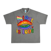 Tornado love is love lips Urban Heavy Tee - MaliasSmallBusiness