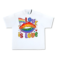 White love is love lips Urban Heavy Tee - MaliasSmallBusiness