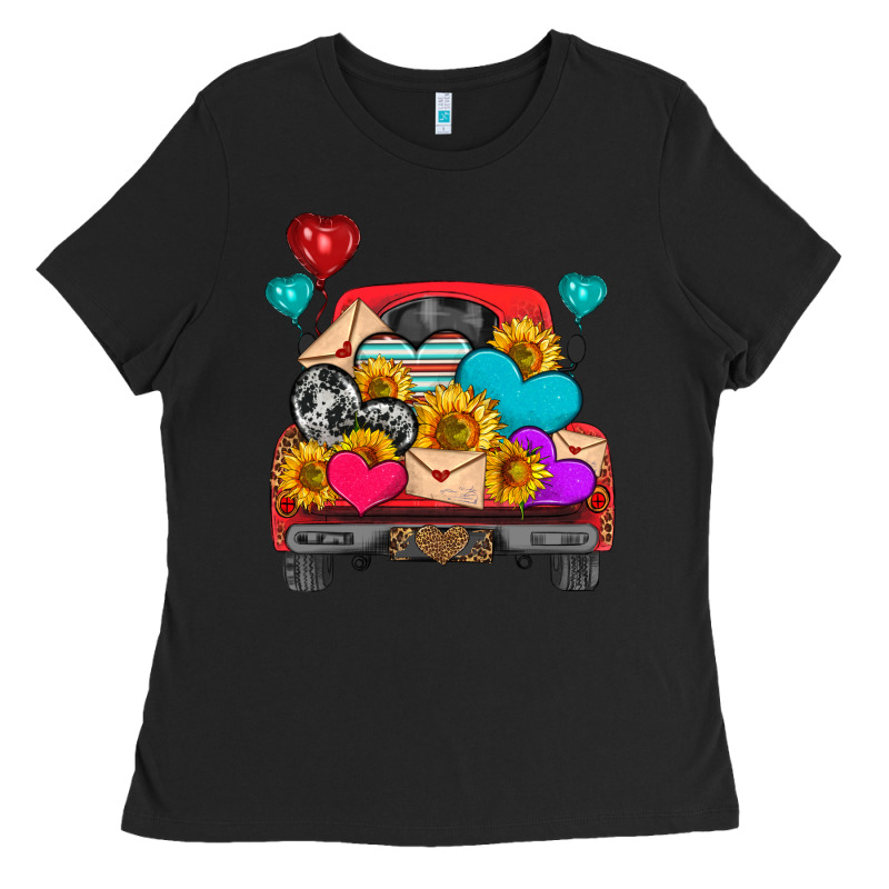 Western Truck With Heart Ladies Tee by HRA Design Shop | Teevron