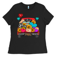 Black western truck with heart Ladies Tee - HRA Design Shop