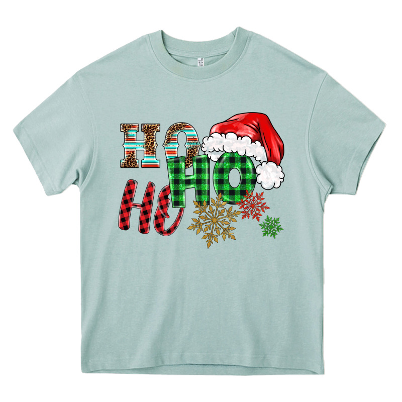 Ho Ho Ho Christmas Heavy Core Tee by BarkalooDesign | Teevron