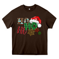 Chocolate Brown ho ho ho christmas Heavy Core Tee - BarkalooDesign