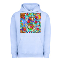 Pigment Grape Ice hippie coffee cups and flowers and peace seamless pattern bbs Urban Hoodie - BundleAndBundleShop