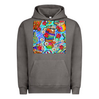Pigment Tornado hippie coffee cups and flowers and peace seamless pattern bbs Urban Hoodie - BundleAndBundleShop