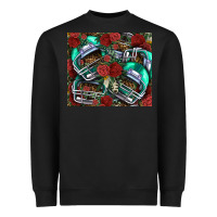 Floral American Football  Helmet Heavyweight Sweatshirt | Teevron