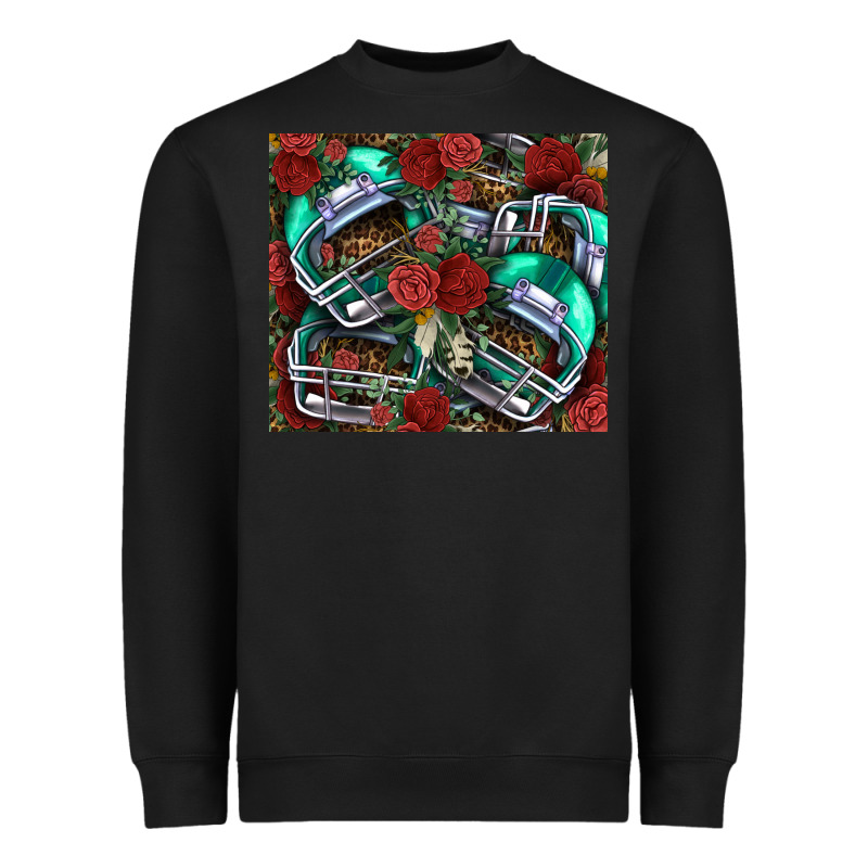Floral American Football  Helmet Heavyweight Sweatshirt by NancyCooperArtShop | Teevron